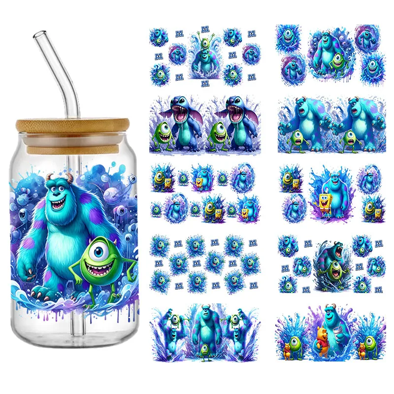 Дисней мультфильм Monster Inc Winne узор УФ DTF переводные наклейки водонепроницаемые переводные наклейки для 16 унций наклейки на стеклянную чашку 
Дисней мультфильм Monster Inc Winne узор УФ DTF переводные наклейки водонепроницаемые переводные наклейки для 16 унций наклейки на стеклянную чашку