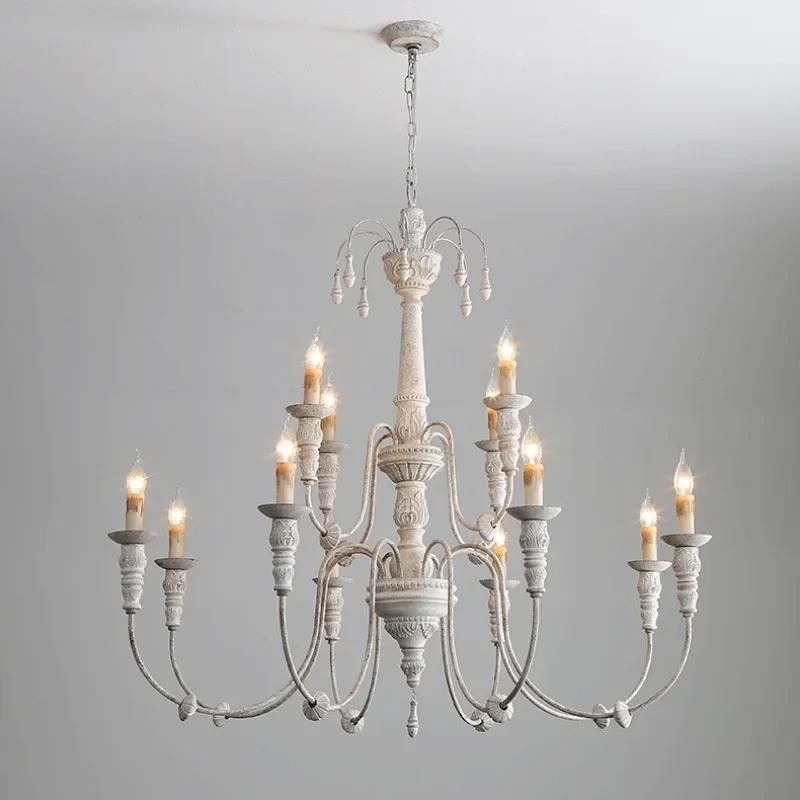 GHEUVNJ Creative American rural French retro solid wood villa pendant lamp, duplex building, living room, dining room, bedroom
GHEUVNJ Creative American rural French retro solid wood villa pendant lamp, duplex building, living room, dining room, bedroom