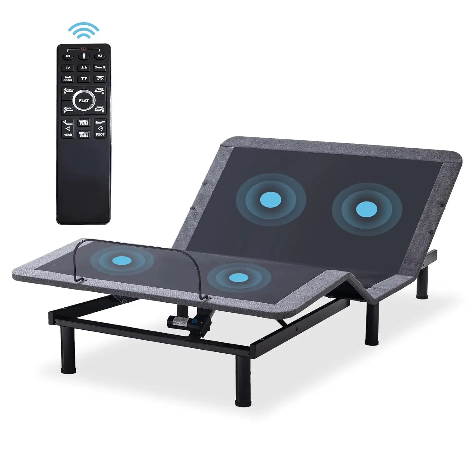Adjustable Massage Bed Frame Queen Remote Motorized Head Foot Incline Zero Gravity Anti-Snore USB LED Memory, Custom
Adjustable Massage Bed Frame Queen Remote Motorized Head Foot Incline Zero Gravity Anti-Snore USB LED Memory, Custom
