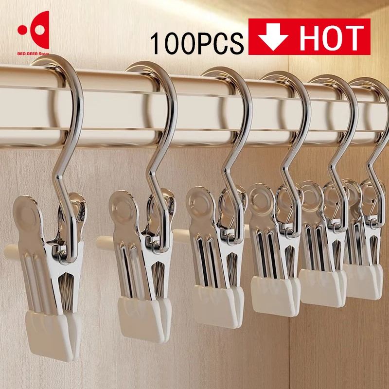 10pcs Stainless Steel Clothespins with No Trace Hook Hangers Clothes Pegs Socks Hanging Clip Home Closet Bed Sheet Holder 
10pcs Stainless Steel Clothespins with No Trace Hook Hangers Clothes Pegs Socks Hanging Clip Home Closet Bed Sheet Holder