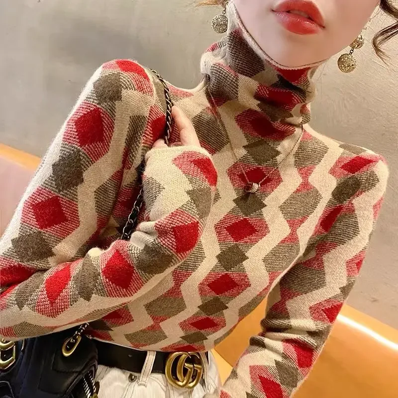 New Popular Woolen Sweater Knitted Sweater for Women High Neck Sweater Autumn Winter Base Sweater Fashionable and Stylish
New Popular Woolen Sweater Knitted Sweater for Women High Neck Sweater Autumn Winter Base Sweater Fashionable and Stylish