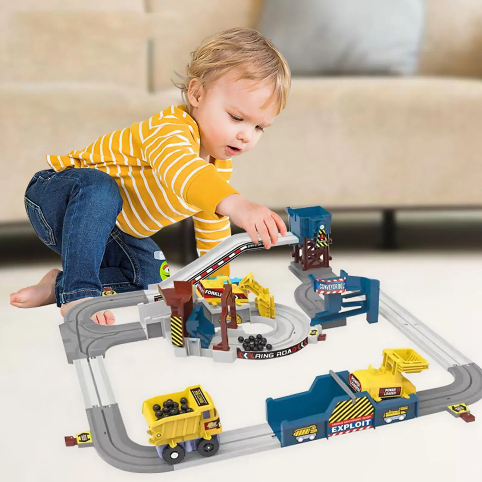 Electric Construction Race Vehicles, Stem Engineering Race Track Toys, Engineering Rail Car for Toddlers
Electric Construction Race Vehicles, Stem Engineering Race Track Toys, Engineering Rail Car for Toddlers