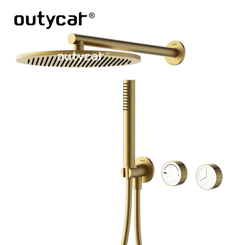 Top Quality Brass Rainfall Bathroom shower faucet set Two Modes Hot cold water 8 Inch Copper shower head set Wall Mounted,Gold
Top Quality Brass Rainfall Bathroom shower faucet set Two Modes Hot cold water 8 Inch Copper shower head set Wall Mounted,Gold