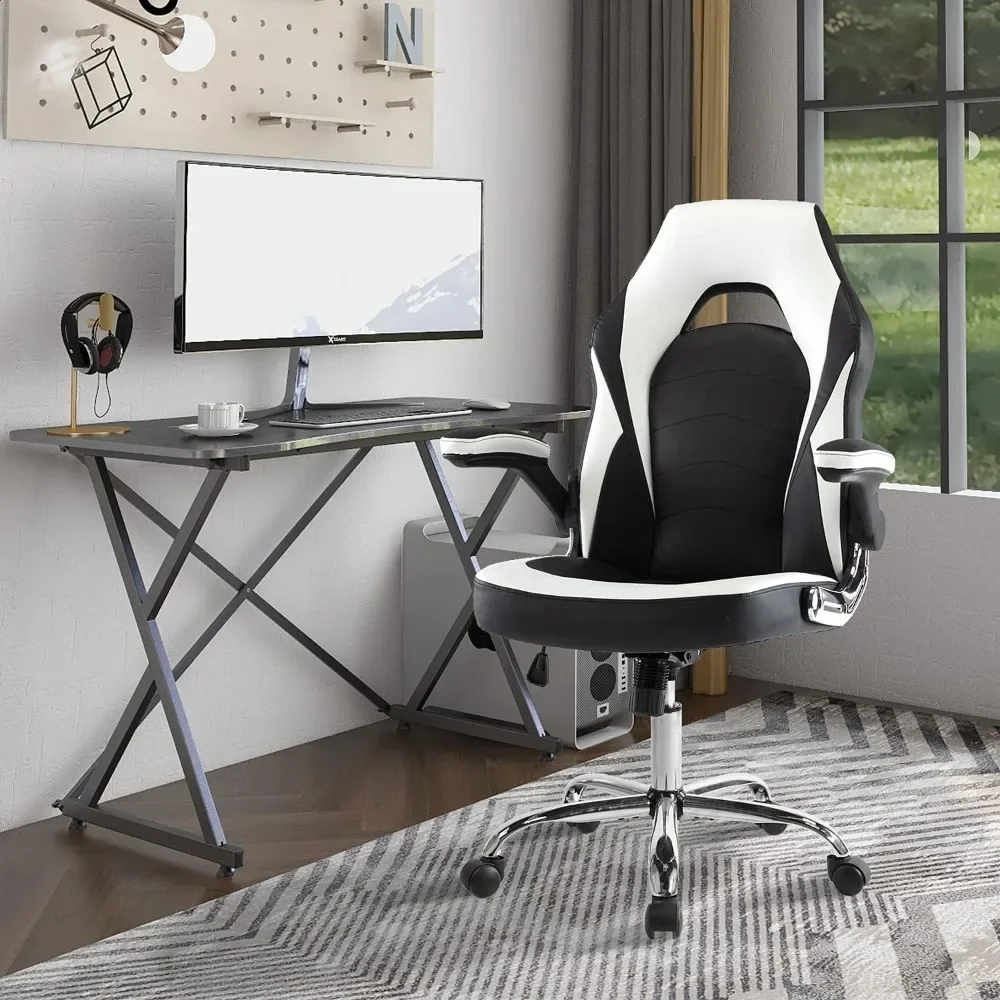 Office chair, ergonomic, desk chair Computer chair PU leather executive swivel chair with flip armrests and lumbar support
Office chair, ergonomic, desk chair Computer chair PU leather executive swivel chair with flip armrests and lumbar support