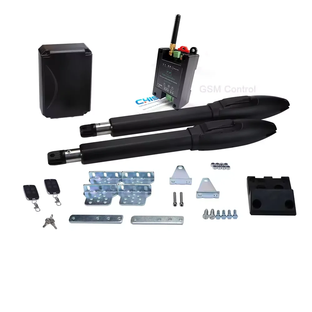 Black Remote Dc Motor Swing Gate Opener With G202 Plus 2g/4g For Courtyard Villa Church
Black Remote Dc Motor Swing Gate Opener With G202 Plus 2g/4g For Courtyard Villa Church