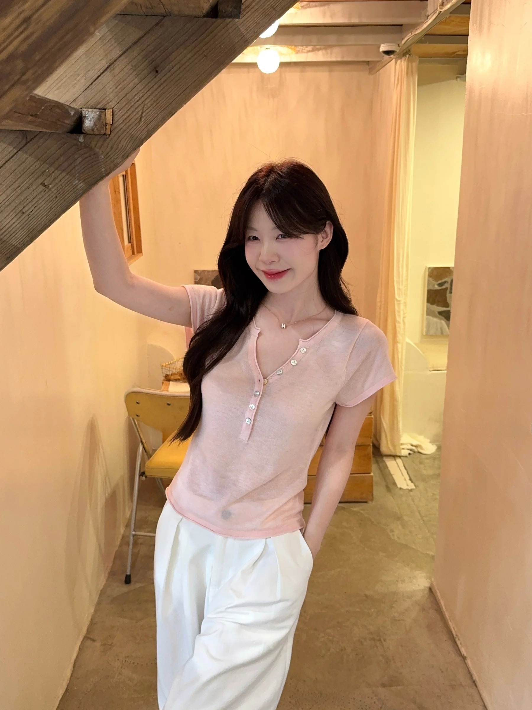 Casual Style Short Sleeve T-Shirt Women's Spring Summer New Fashion Select Henry No Button Versatile Cotton Sweatshirt
Casual Style Short Sleeve T-Shirt Women's Spring Summer New Fashion Select Henry No Button Versatile Cotton Sweatshirt