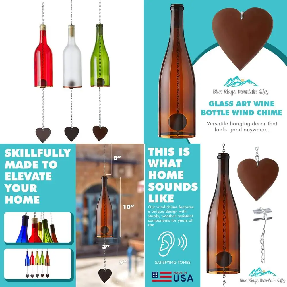 Ветряные колокольчики для бутылок вина ручной работы на открытом воздухе и в помещении, декоративный ловец солнца, уникальный химерный дизайн
Ветряные колокольчики для бутылок вина ручной работы на открытом воздухе и в помещении, декоративный ловец солнца, уникальный химерный дизайн