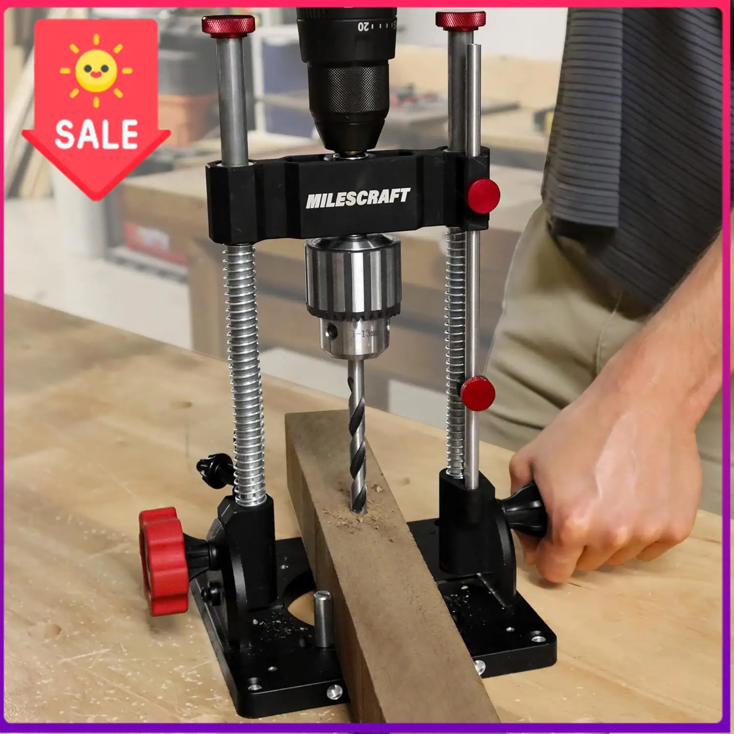 Акционная цена: Milescraft 1348 Drill Mate PRO – Сверхмощный портативный сверлильный станок-приспособление, патрон 1/2 дюйма, прецизионный сверлильный кондуктор.
Акционная цена: Milescraft 1348 Drill Mate PRO – Сверхмощный портативный сверлильный станок-приспособление, патрон 1/2 дюйма, прецизионный сверлильный кондуктор.