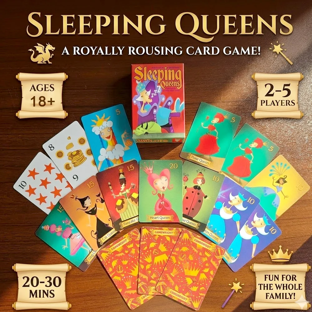 The Sleeping Queens Card Game Full English Version Family Board Game 2-5 Players Strategy Card Game for Adults Party Gifts
The Sleeping Queens Card Game Full English Version Family Board Game 2-5 Players Strategy Card Game for Adults Party Gifts