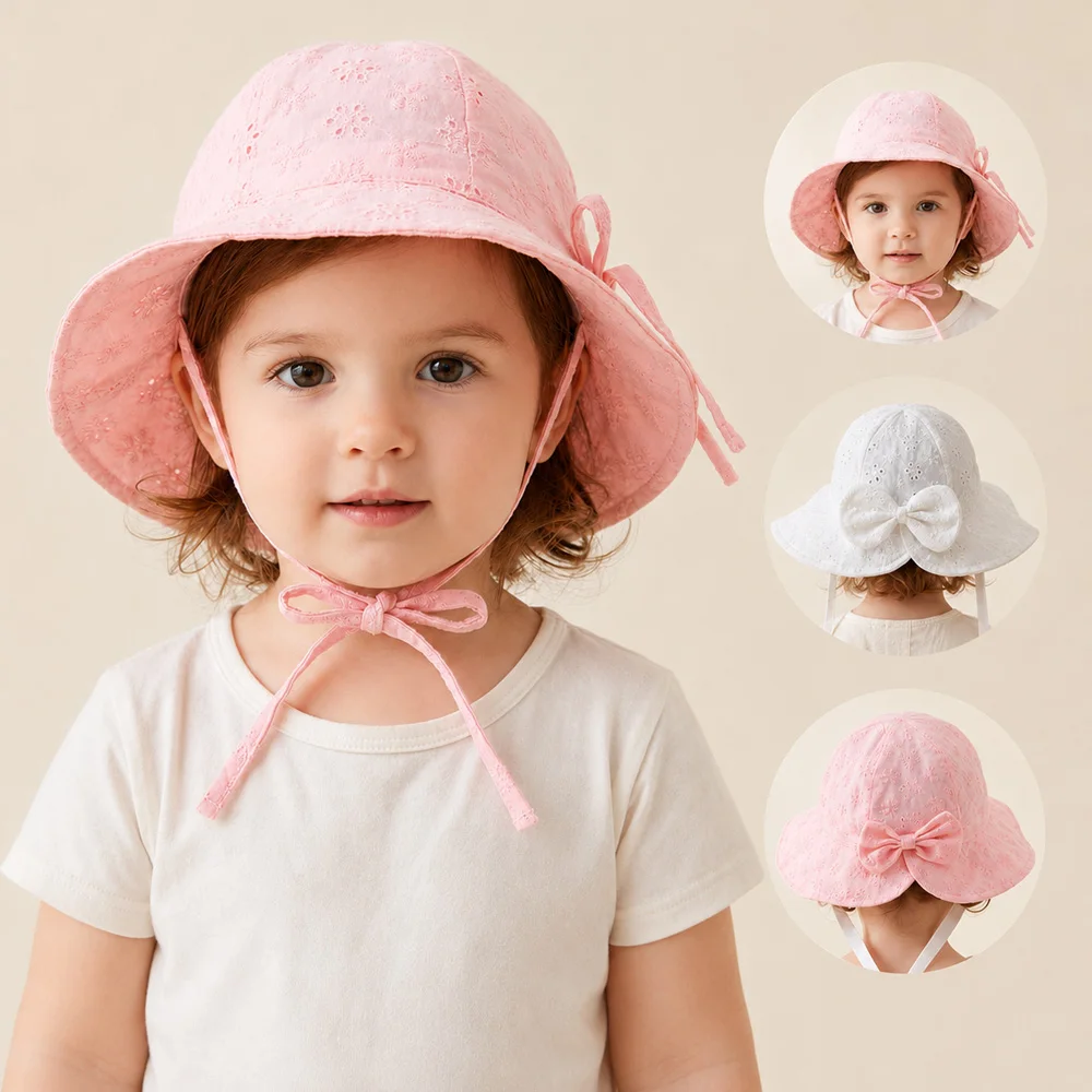 Princess Baby Girl Hat Cotton Bow Kids Bucket Hats for Girls Accessories Pink White Sweet Children Cap Infant Sun Hats 1-3Y
Princess Baby Girl Hat Cotton Bow Kids Bucket Hats for Girls Accessories Pink White Sweet Children Cap Infant Sun Hats 1-3Y