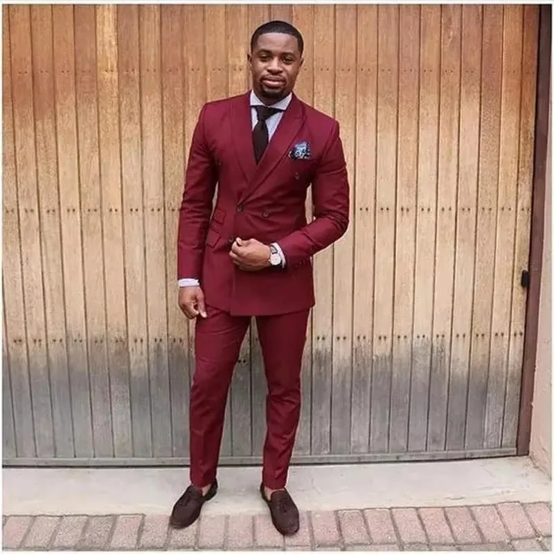 Burgundy Double Breasted Men Suit Formal Wedding Suits For Men Groom Tuxedo Custom Slim Fit 2 Piece Blazer Sets Ternos Masculino
Burgundy Double Breasted Men Suit Formal Wedding Suits For Men Groom Tuxedo Custom Slim Fit 2 Piece Blazer Sets Ternos Masculino