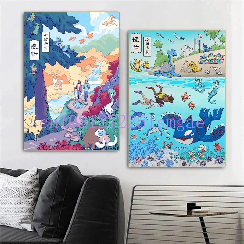 Peripherals Pikachu Gyarados Squirtle Charmander Canvas Painting Anime Wall Art Prints Living Room Decor Posters
Peripherals Pikachu Gyarados Squirtle Charmander Canvas Painting Anime Wall Art Prints Living Room Decor Posters