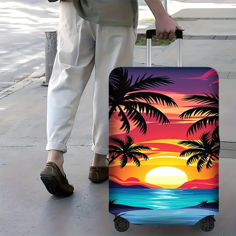 1-Piece Tropical Sunset luggage cover for luggage sizes 18-32 inches; dust and elastic travel accessories to effectively prot
1-Piece Tropical Sunset luggage cover for luggage sizes 18-32 inches; dust and elastic travel accessories to effectively prot