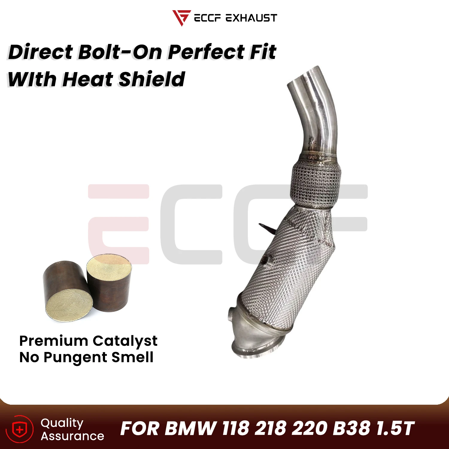 ECCF Sporty Downpipe with Heat Insulation For BMW 118 218 220 B38 1.5T Aggressive Sound Plug and Play Upgrade Performance
ECCF Sporty Downpipe with Heat Insulation For BMW 118 218 220 B38 1.5T Aggressive Sound Plug and Play Upgrade Performance