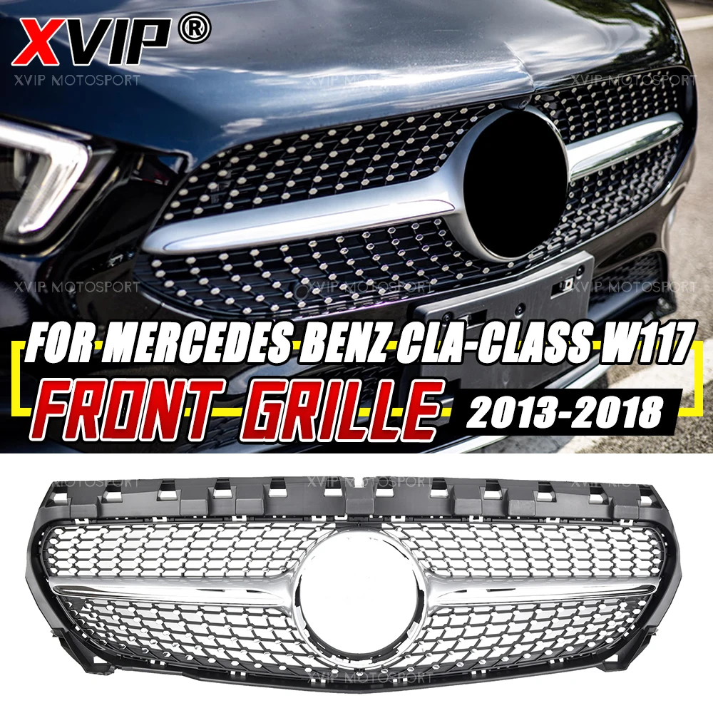 XVIP Chrome Silver Diamonds Style Front Bumper Kidney Grille For Mercedes Benz CLA-W117 2013-2019 CLA180 CLA200 CLA250 CLA45 AMG
XVIP Chrome Silver Diamonds Style Front Bumper Kidney Grille For Mercedes Benz CLA-W117 2013-2019 CLA180 CLA200 CLA250 CLA45 AMG