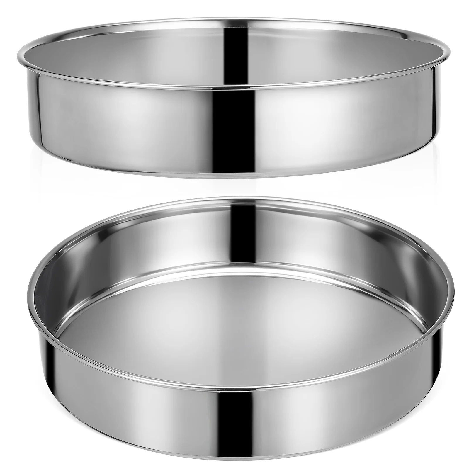 2 Pcs Cake Pan Tins 24CM Round Stainless Steel Metal Food Plate Chocolate Molds Baking Performance Safe Kitchen Barware
2 Pcs Cake Pan Tins 24CM Round Stainless Steel Metal Food Plate Chocolate Molds Baking Performance Safe Kitchen Barware
