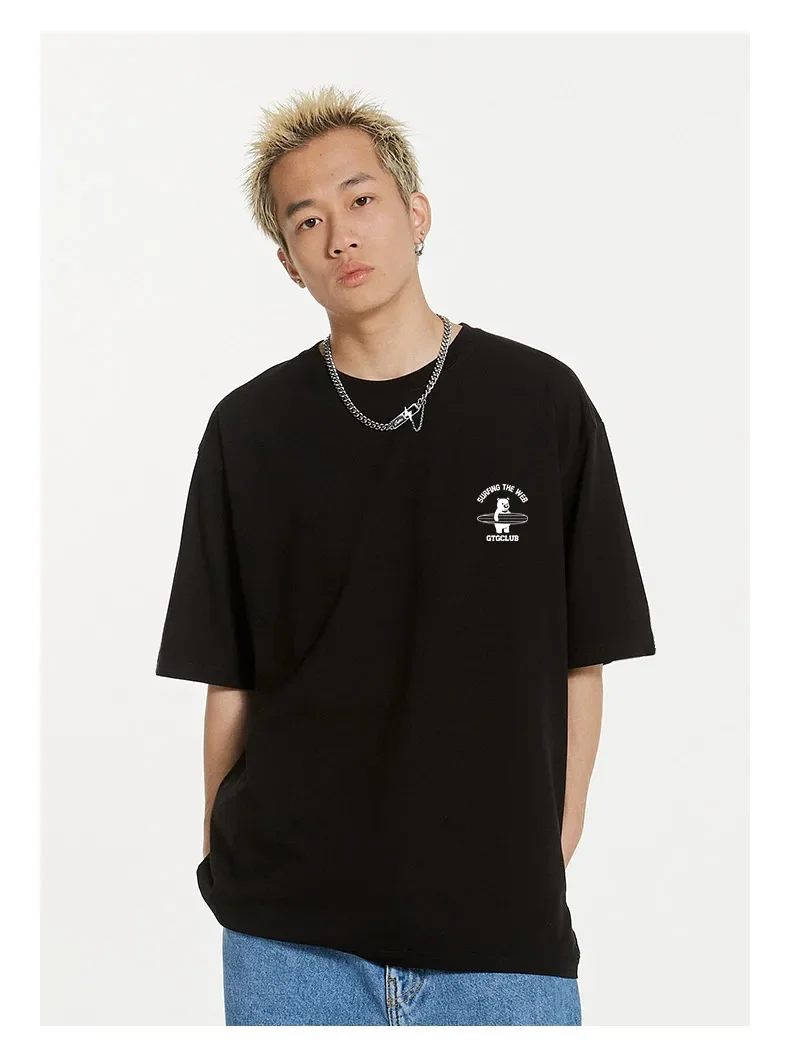 Pure Cotton Short-sleeved Pure Cotton Printed Men's Pure Cotton Short-sleeved Cool Couple Trendy Brand Couple Round Neck Non-mai
Pure Cotton Short-sleeved Pure Cotton Printed Men's Pure Cotton Short-sleeved Cool Couple Trendy Brand Couple Round Neck Non-mai