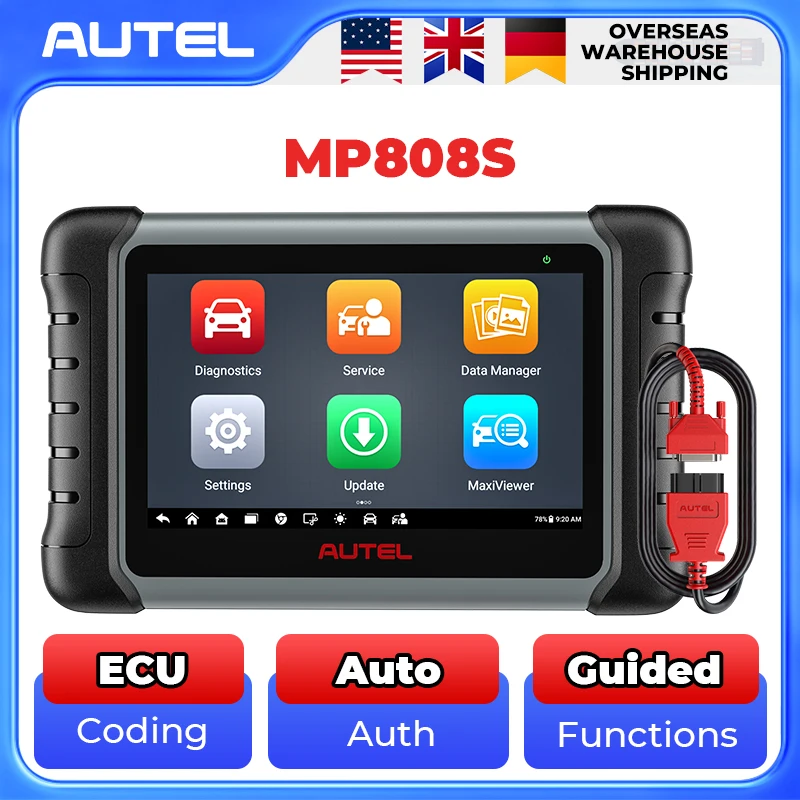Autel MaxiPRO MP808S Автомобильный сканер OBD2, двунаправленный инструмент сканирования, кодирование ЭБУ PK MP808
Autel MaxiPRO MP808S Автомобильный сканер OBD2, двунаправленный инструмент сканирования, кодирование ЭБУ PK MP808