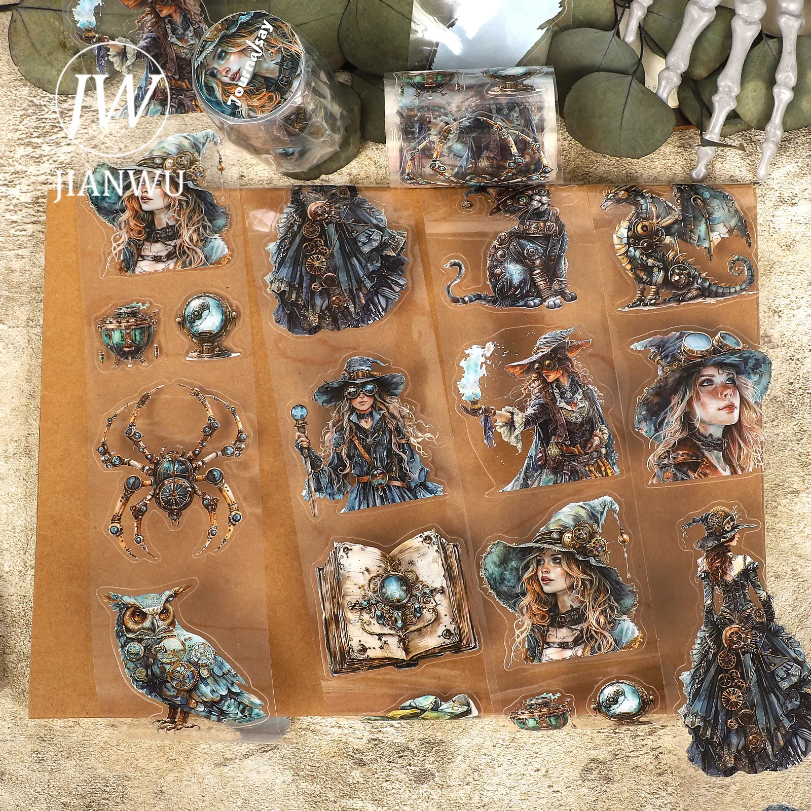 JIANWU 60mm*200cm Vintage Steampumk Witch Character Landscape Material Collage Scrapbook PET Tape Creative Journal Stationery
JIANWU 60mm*200cm Vintage Steampumk Witch Character Landscape Material Collage Scrapbook PET Tape Creative Journal Stationery