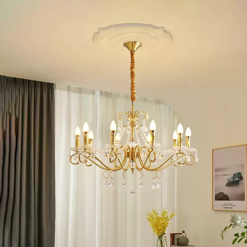 DORIAN French Brass Crystal Chandelier LED American Retro Living Room Restaurant Bedroom Study Villa Hotel Cafe Pendant Lamp
DORIAN French Brass Crystal Chandelier LED American Retro Living Room Restaurant Bedroom Study Villa Hotel Cafe Pendant Lamp