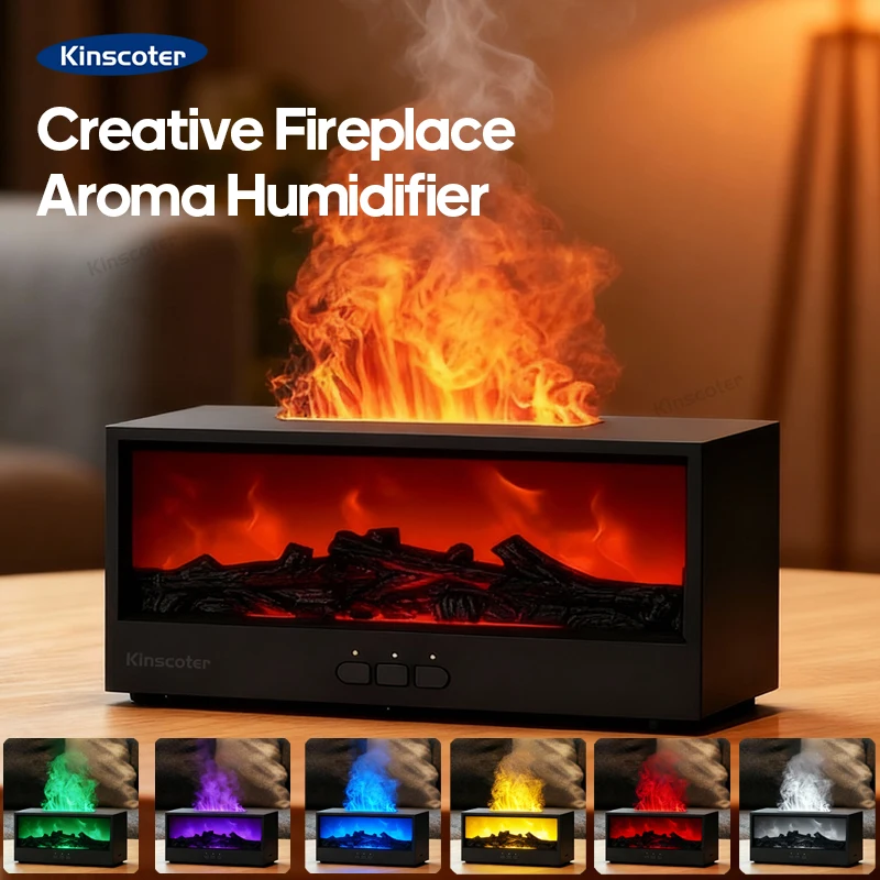 Simulated Fireplace Aroma Diffuser Essential Oil Flame Air Humidifier Remote Control Colorful Ambiance Night Light Creative Gift
Simulated Fireplace Aroma Diffuser Essential Oil Flame Air Humidifier Remote Control Colorful Ambiance Night Light Creative Gift