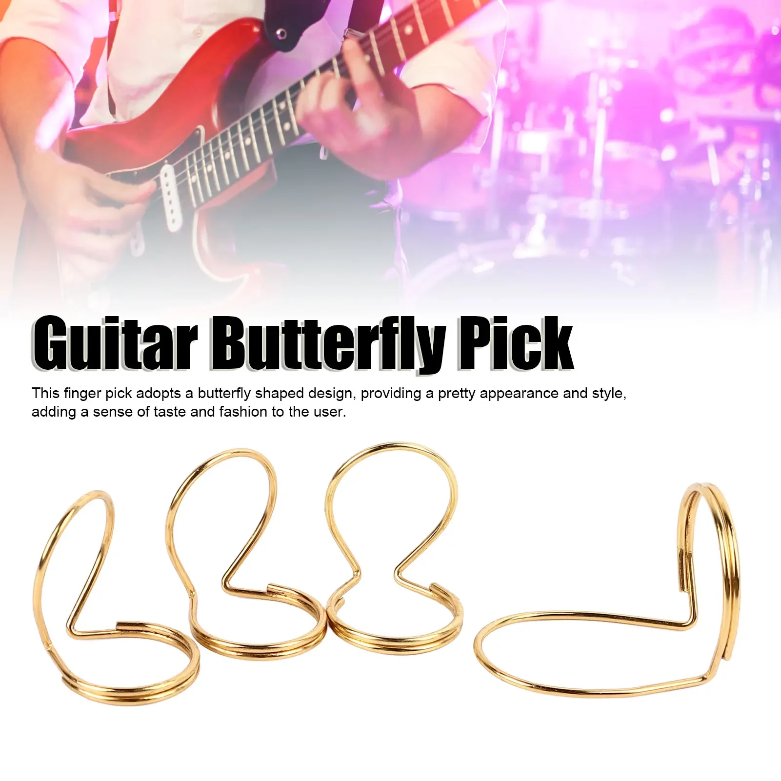 4Pcs Butterfly Finger Pick Metal Guitar Thumb Plectrum Instrument Accessory For Playing
4Pcs Butterfly Finger Pick Metal Guitar Thumb Plectrum Instrument Accessory For Playing