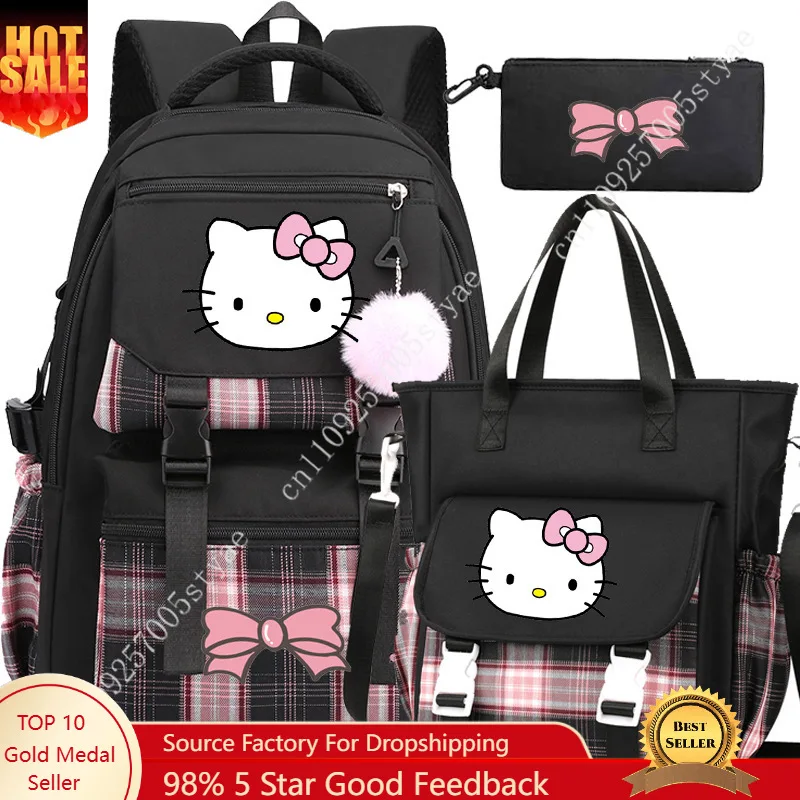 Hello Kitty Themed Backpack Schoolbag tutor Bag Pencil Case Three-piece Set
Hello Kitty Themed Backpack Schoolbag tutor Bag Pencil Case Three-piece Set