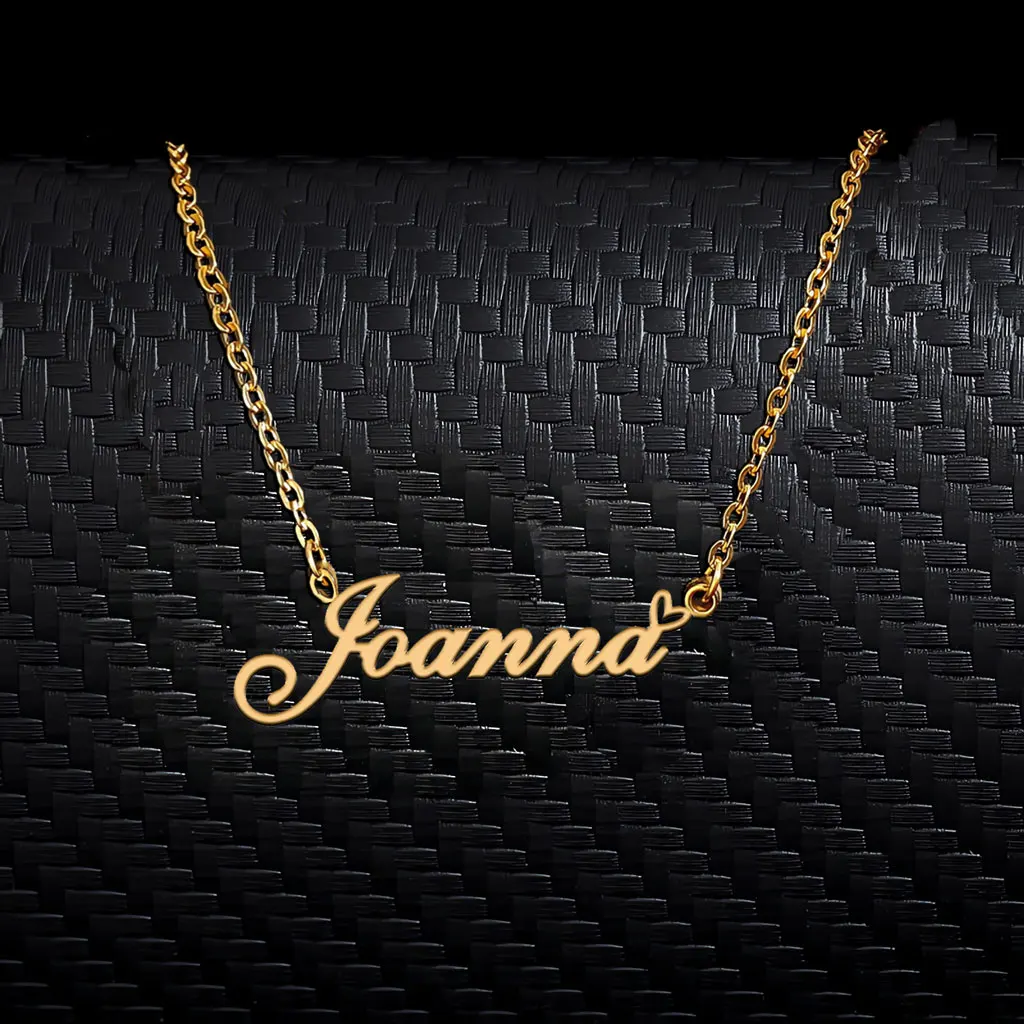 AOLOSHOW Joanna with Heart Pendant Name Necklace for Women Stainless Steel Gold Plated Mother's Day Gift
AOLOSHOW Joanna with Heart Pendant Name Necklace for Women Stainless Steel Gold Plated Mother's Day Gift