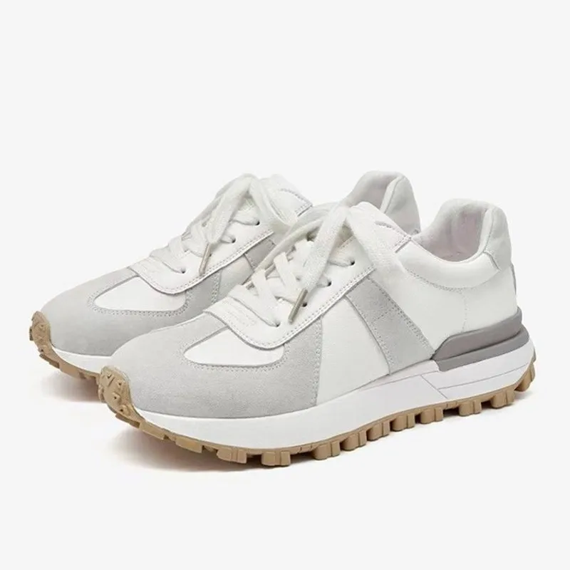 Handmade Casual Sneakers Women Suede Leather Patchwork Mixed Colors Lace-Up Round Toe Platform Shoes Lady Flats Athletic Shoe
Handmade Casual Sneakers Women Suede Leather Patchwork Mixed Colors Lace-Up Round Toe Platform Shoes Lady Flats Athletic Shoe