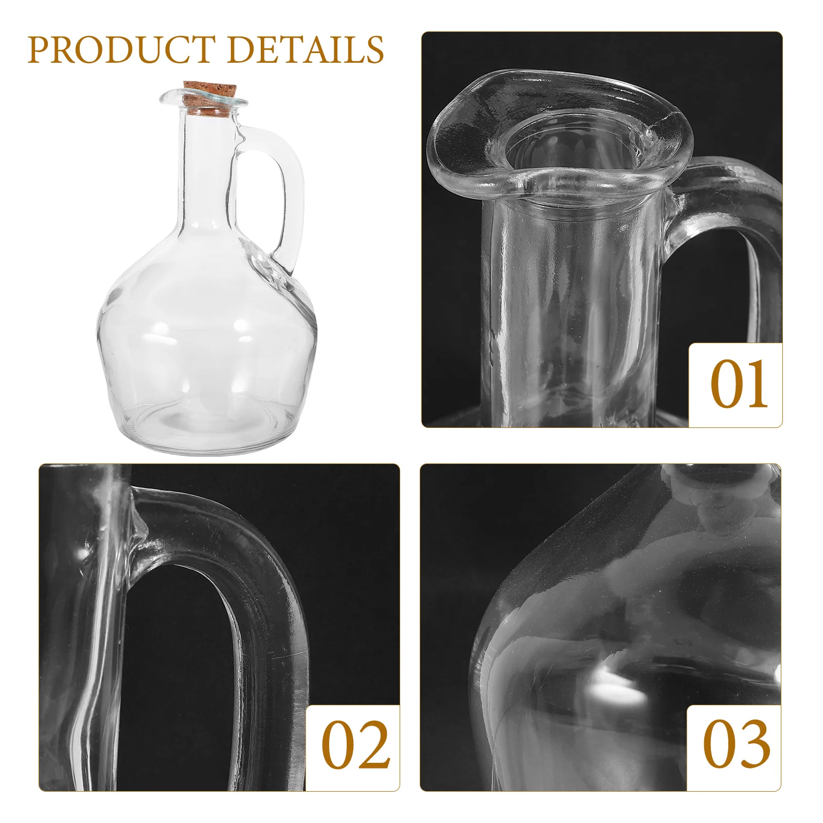 Transparent Glass Oil Dispenser Bottle with Pour Spout Handle Multi Functional Kitchen Seasoning Container for Cooking Oil
Transparent Glass Oil Dispenser Bottle with Pour Spout Handle Multi Functional Kitchen Seasoning Container for Cooking Oil