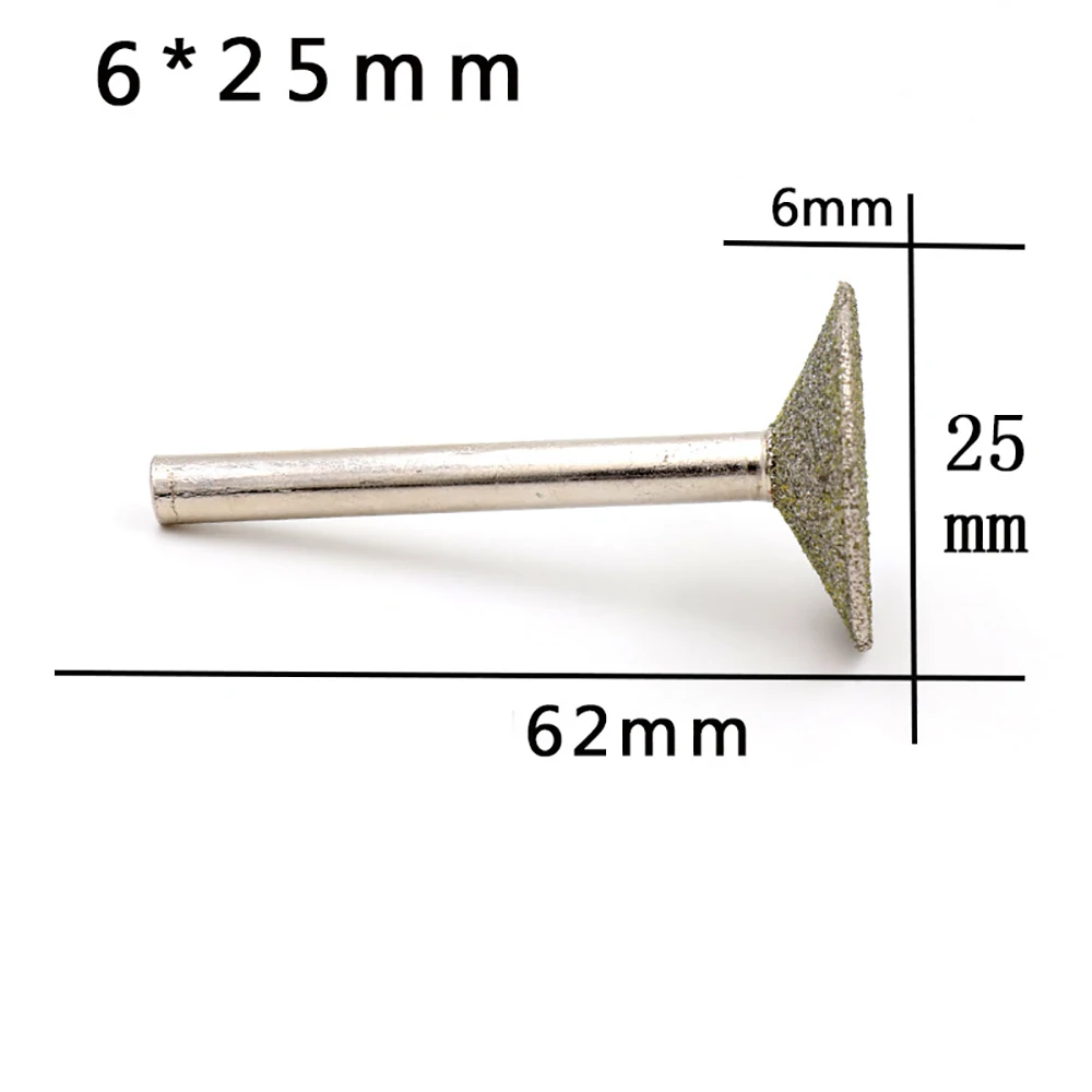 1pc 6mm Shank Diamond Grinding Head Burrs Bit Mounted Point Abrasive Head Carving Tools Dremel Accessories for Gemstone Jewelry
1pc 6mm Shank Diamond Grinding Head Burrs Bit Mounted Point Abrasive Head Carving Tools Dremel Accessories for Gemstone Jewelry