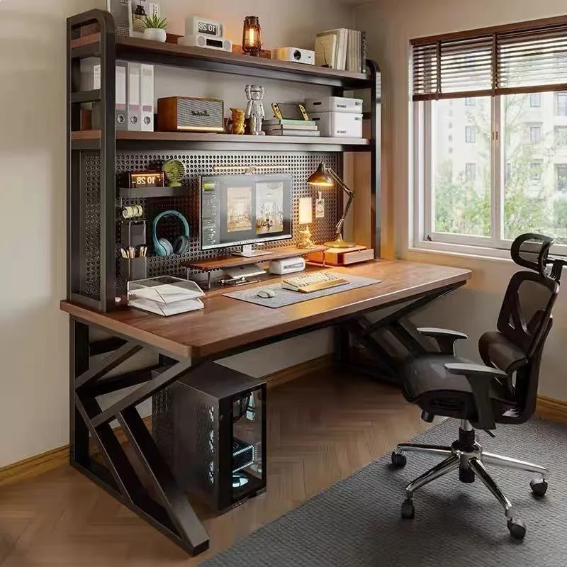 Simple Computer Desk Office Writing Desk Household Desk Bedroom Student Bookshelf Integrated with Hole Board Storage Study Table
Simple Computer Desk Office Writing Desk Household Desk Bedroom Student Bookshelf Integrated with Hole Board Storage Study Table