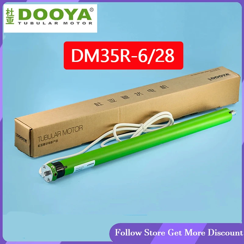 Dooya Silent Fast Rolling Tubular Motor DM35R 6/28 for Rolling Blinds,220/230V 50/60Hz,Rf433 Remote,3 wires, for 40/45/50mm Tube
Dooya Silent Fast Rolling Tubular Motor DM35R 6/28 for Rolling Blinds,220/230V 50/60Hz,Rf433 Remote,3 wires, for 40/45/50mm Tube