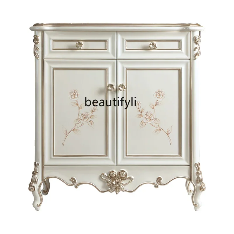 C French Furniture European-Style Wood Carved Shoe Cabinet Living Room Storage Cabinet Gold Cabinet
C French Furniture European-Style Wood Carved Shoe Cabinet Living Room Storage Cabinet Gold Cabinet
