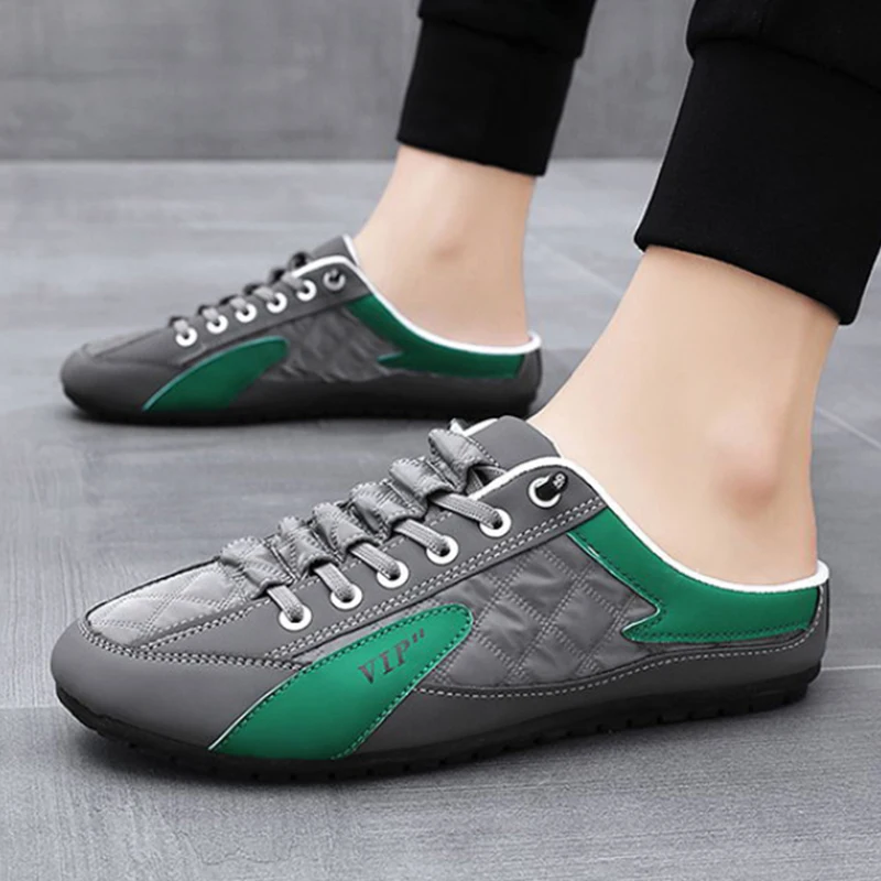 Men'S White And Grey Breathable Mesh Slip On Mule Sneakers Backless Casual Half Shoes Non Slip Lightweight Footwear For Summer
Men'S White And Grey Breathable Mesh Slip On Mule Sneakers Backless Casual Half Shoes Non Slip Lightweight Footwear For Summer