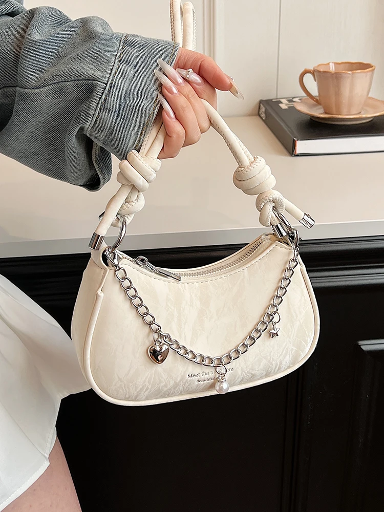 High End Underarm Bag for Women Fashion Spring Summer Chain Versatile Single Shoulder Bags Ladies Niche Texture Handbag
High End Underarm Bag for Women Fashion Spring Summer Chain Versatile Single Shoulder Bags Ladies Niche Texture Handbag