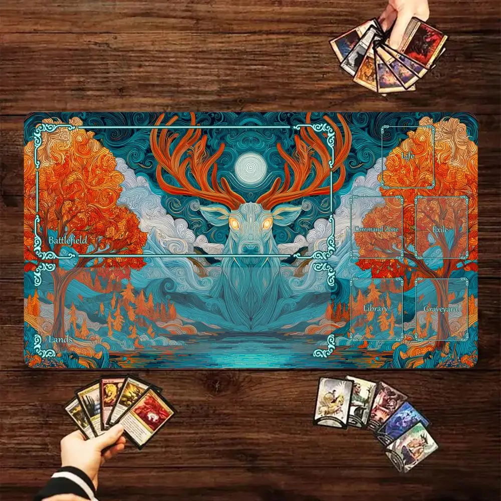 Autumn Forest and Sacred Deer Magic Card Battle Mat MTG Playmat Anti-slip Base gathering gaming mats Board Game Mat for TCG
Autumn Forest and Sacred Deer Magic Card Battle Mat MTG Playmat Anti-slip Base gathering gaming mats Board Game Mat for TCG