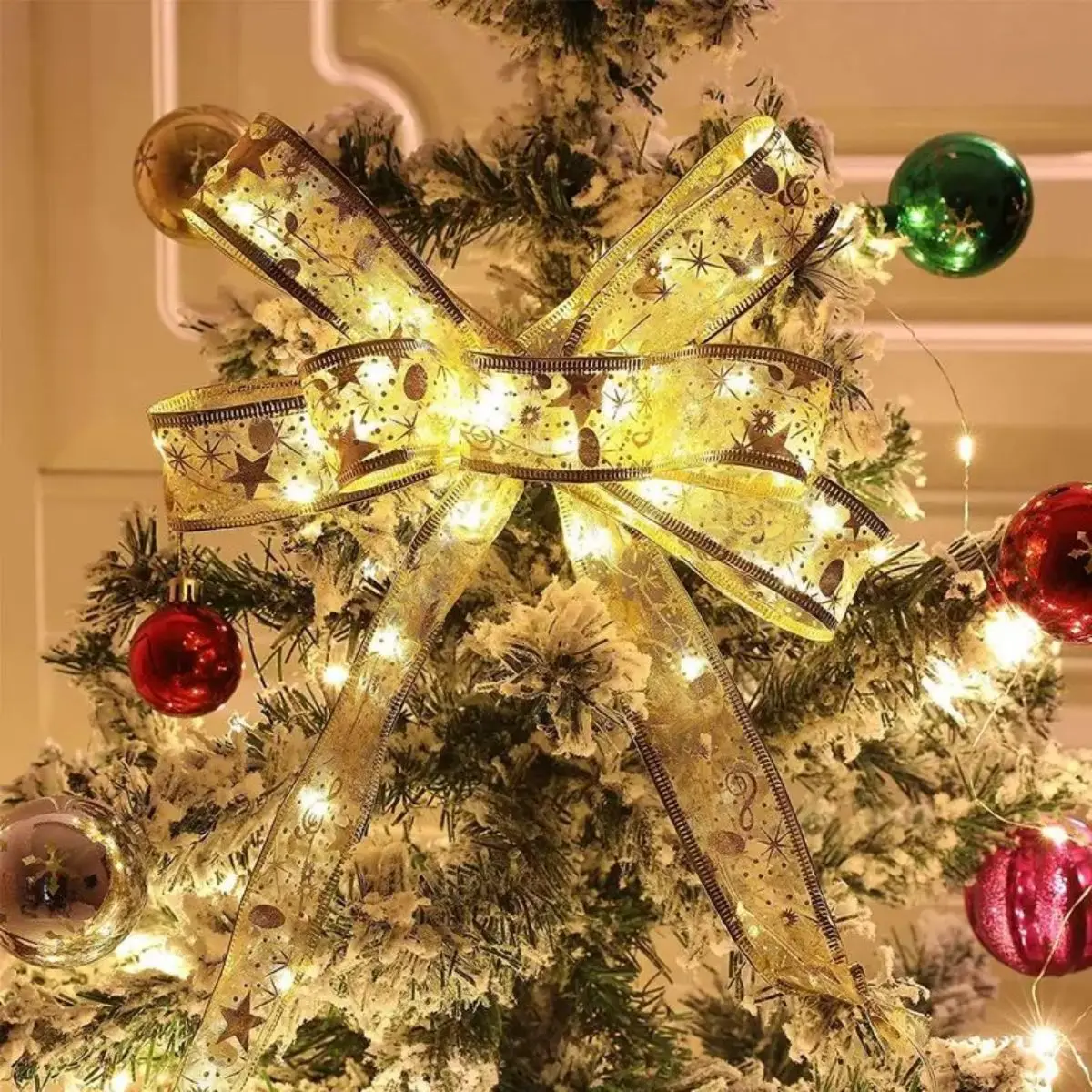 Christmas ribbon LED light string Christmas tree decorative light Silk light gift box decorative ribbon copper wire light
Christmas ribbon LED light string Christmas tree decorative light Silk light gift box decorative ribbon copper wire light
