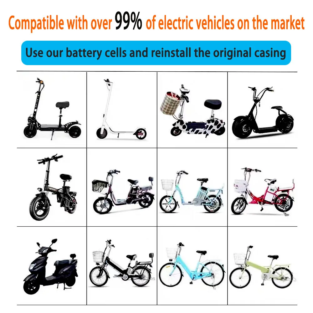 14S5P 100% New 52V 18650 Li-ion battery pack 17500mAh 1500W , high-power for electric bicycles, scooters With 58.8V 2A charger
14S5P 100% New 52V 18650 Li-ion battery pack 17500mAh 1500W , high-power for electric bicycles, scooters With 58.8V 2A charger