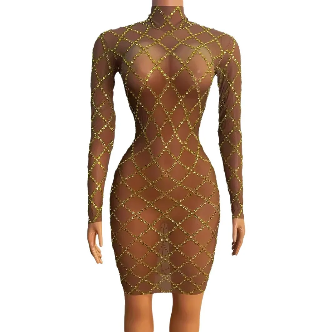 Diamond Fishnet Mom Hot Sexy Ladies Dinner Dress Stunning Party Long Sleeve Vestido De Fiesta Graduación Vestidos Fiesta De Lujo
Diamond Fishnet Mom Hot Sexy Ladies Dinner Dress Stunning Party Long Sleeve Vestido De Fiesta Graduación Vestidos Fiesta De Lujo