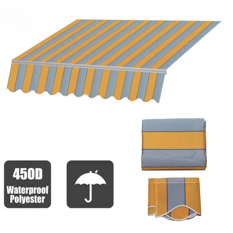 Tewango Patio Awning Fabric Replacement 12x10ft 10x8ft Yellow Gray Strips Cloth Retractable Courtyard Durable External Sunshade
Tewango Patio Awning Fabric Replacement 12x10ft 10x8ft Yellow Gray Strips Cloth Retractable Courtyard Durable External Sunshade