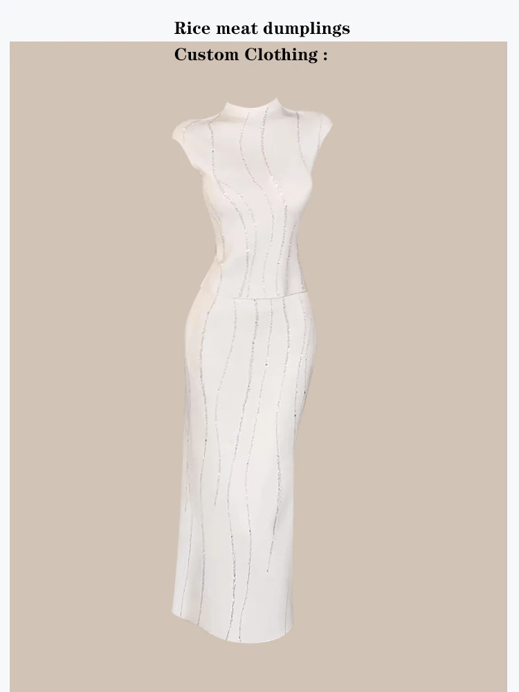 Korean High Waist Diamond Embellished Slim Fit Top And Skirt Set Sleeveless Women's Fashion Spring Summer Two-Piece Ensemble
Korean High Waist Diamond Embellished Slim Fit Top And Skirt Set Sleeveless Women's Fashion Spring Summer Two-Piece Ensemble
