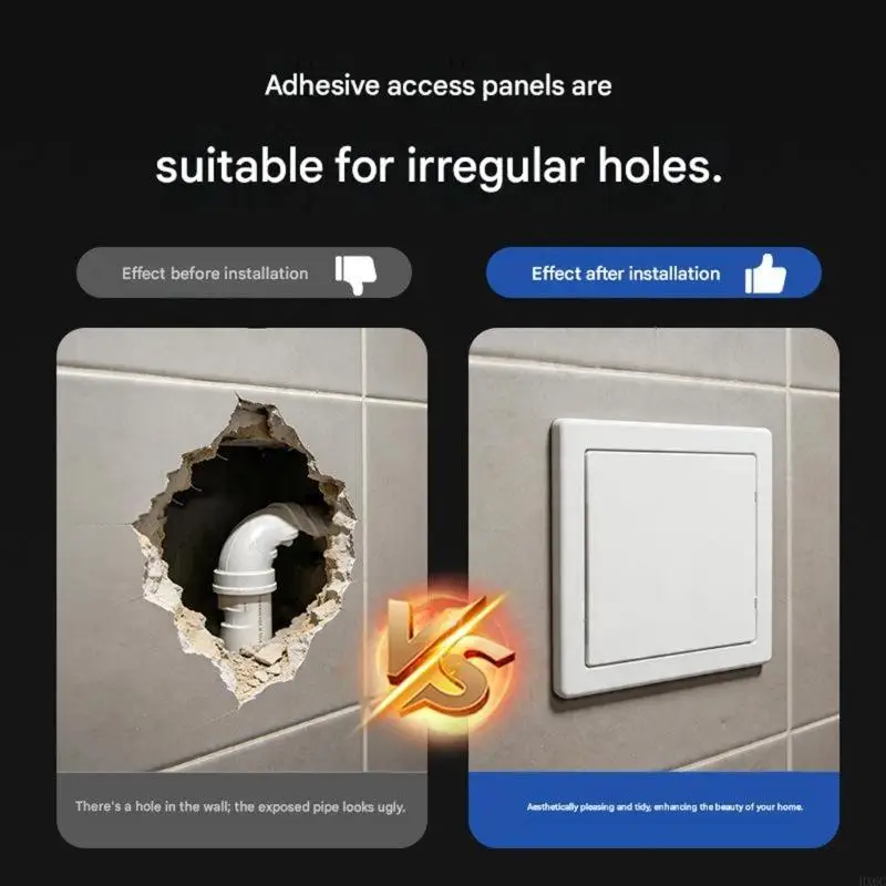 Plastic Opening Flap Cover Plate Adhesive Access Panel Inspection Hole White Hatches Cover Removable Hinged Access Hatches HX6C
Plastic Opening Flap Cover Plate Adhesive Access Panel Inspection Hole White Hatches Cover Removable Hinged Access Hatches HX6C