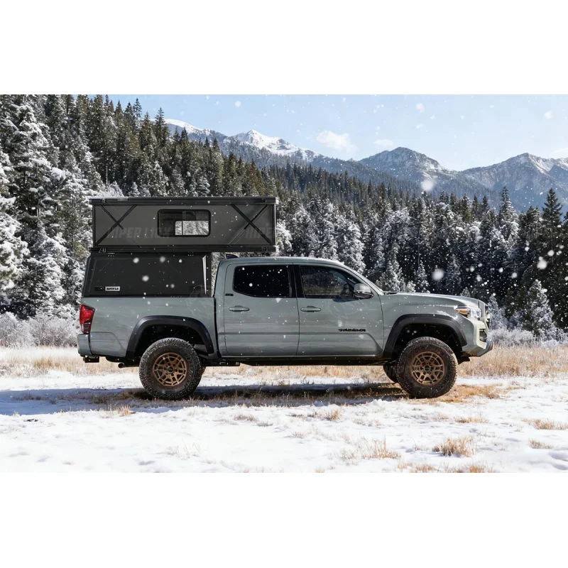 Black Color Pickup Truck Camper with Kitchen Outdoor Camping Hard Shell Rooftop Tents for Ram 1500
Black Color Pickup Truck Camper with Kitchen Outdoor Camping Hard Shell Rooftop Tents for Ram 1500