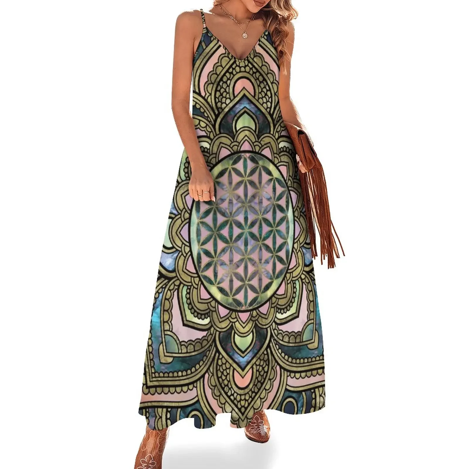 Flower of Life in Lotus - Marble and Gold Sleeveless Dress Women's dresses Aesthetic clothing Dress
Flower of Life in Lotus - Marble and Gold Sleeveless Dress Women's dresses Aesthetic clothing Dress