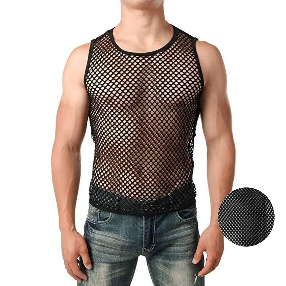Mens Tank Top Mesh Fishnet String Vest Sleeveless See Through Slim Sport Shirts Summer Hollow Gym Training Tanks Slim Fit Muscle
Mens Tank Top Mesh Fishnet String Vest Sleeveless See Through Slim Sport Shirts Summer Hollow Gym Training Tanks Slim Fit Muscle