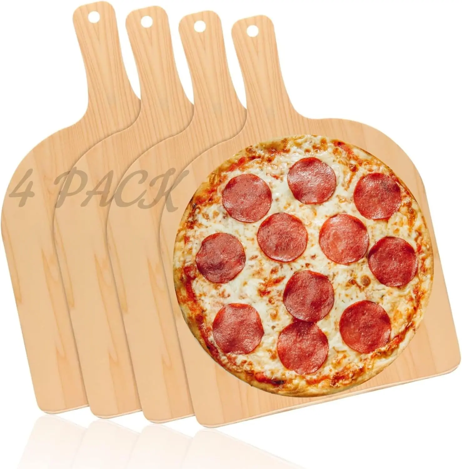 Деревянная доска для пиццы из 4 упаковок, деревянное весло для пиццы размером 11,8 дюйма, натуральная доска для пиццы с ручкой
Деревянная доска для пиццы из 4 упаковок, деревянное весло для пиццы размером 11,8 дюйма, натуральная доска для пиццы с ручкой