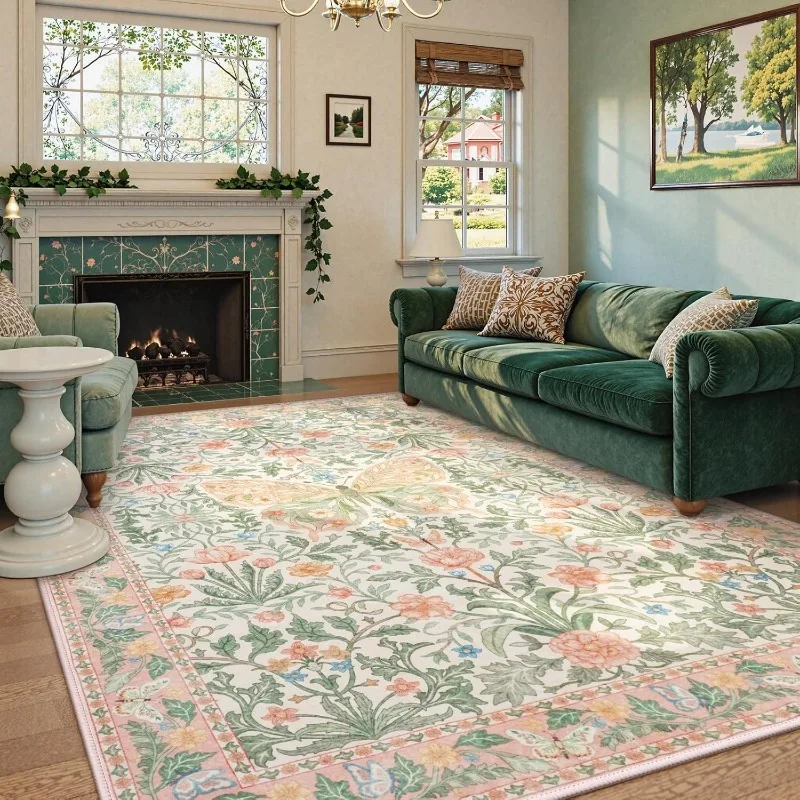 Floral Butterfly Washable Bedroom Bedside Carpet Soft Non-slip Mat Coffee Table Cloakroom Leisure Area Plush Rug Ковер Tapis 러그
Floral Butterfly Washable Bedroom Bedside Carpet Soft Non-slip Mat Coffee Table Cloakroom Leisure Area Plush Rug Ковер Tapis 러그