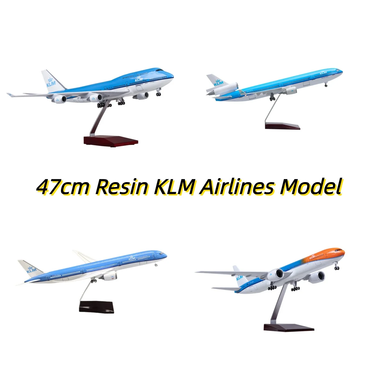 47CM Scale Airplane Models KLM Royal Dutch Airlines B747 777 787 MD11 With Light & Wheels Resin Collection Aviation Gift Display
47CM Scale Airplane Models KLM Royal Dutch Airlines B747 777 787 MD11 With Light & Wheels Resin Collection Aviation Gift Display