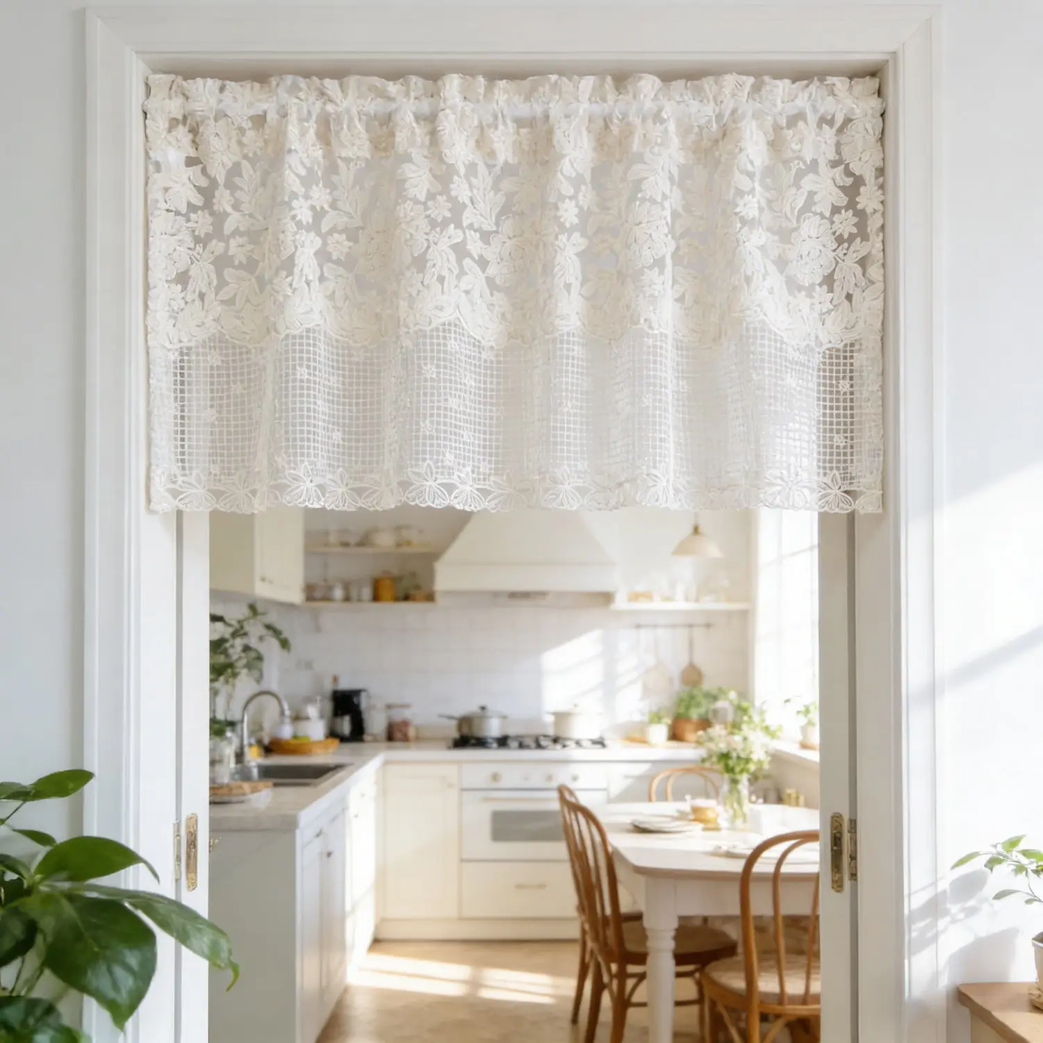 1PC French Lace Floral Hollow Short Curtain for Kitchen Door Small Window Drape Study Home Decoration
1PC French Lace Floral Hollow Short Curtain for Kitchen Door Small Window Drape Study Home Decoration